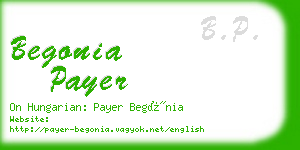 begonia payer business card